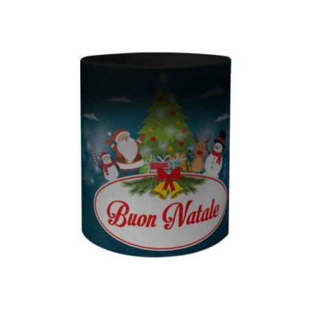 Tazza buon natale con babbo natale e personaggi natalizi Natale