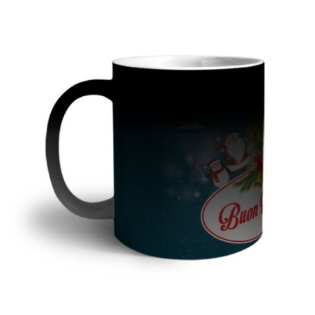 Tazza buon natale con babbo natale e personaggi natalizi Natale