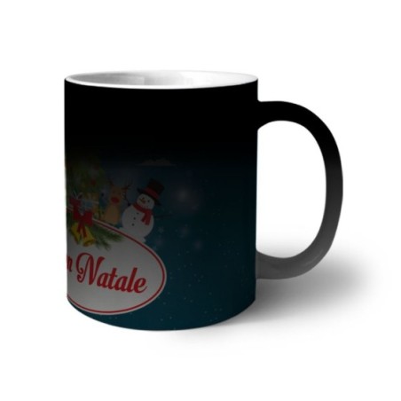 Tazza buon natale con babbo natale e personaggi natalizi Natale