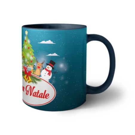 Tazza buon natale con babbo natale e personaggi natalizi Natale