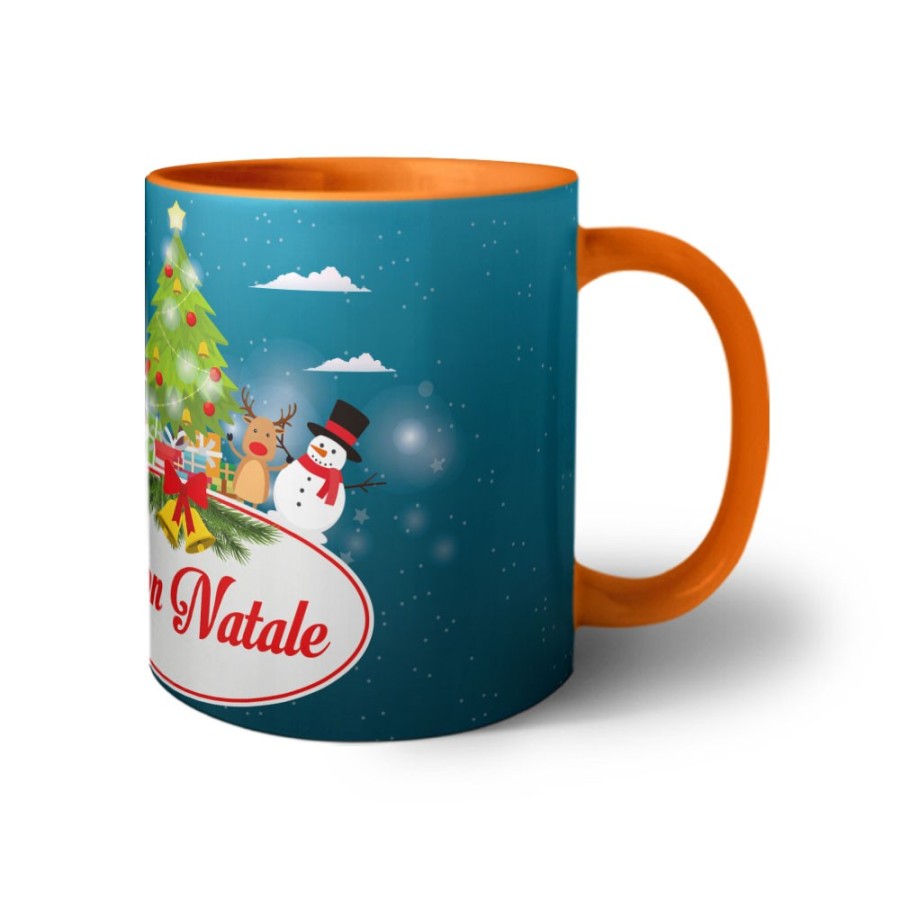Tazza buon natale con babbo natale e personaggi natalizi Natale