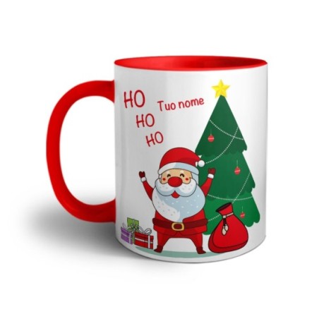 Tazza personalizzabile con nome ho ho ho babbo natale con...