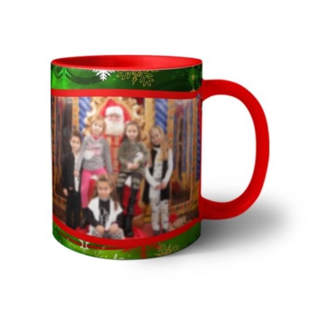 Tazza personalizzata con foto green christmas Natale