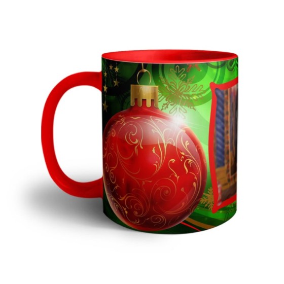 Tazza personalizzata con foto green christmas Natale 2