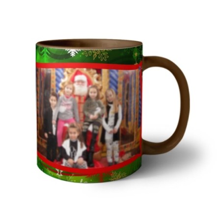 Tazza personalizzata con foto green christmas Natale