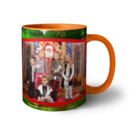 Tazza personalizzata con foto green christmas Natale