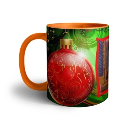 Tazza personalizzata con foto green christmas Natale