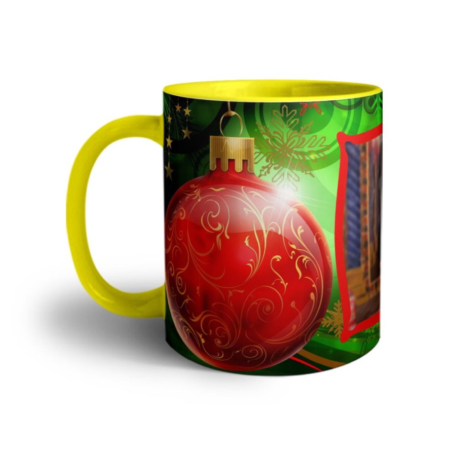 Tazza personalizzata con foto green christmas Natale
