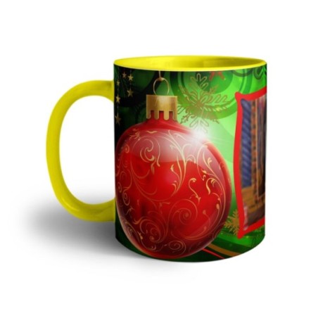 Tazza personalizzata con foto green christmas Natale