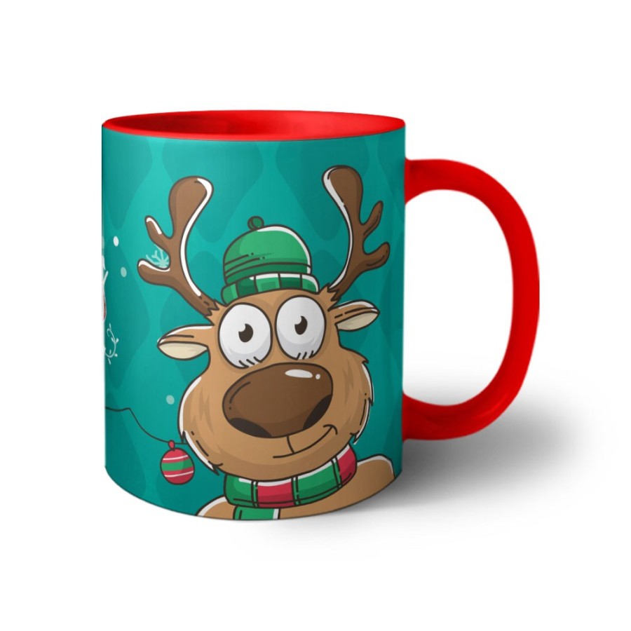 Tazza merry christmas con renna divertente Natale