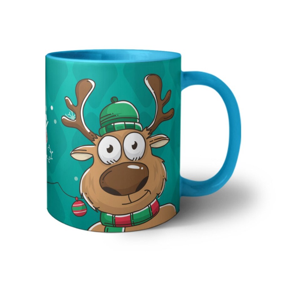 Tazza merry christmas con renna divertente Natale