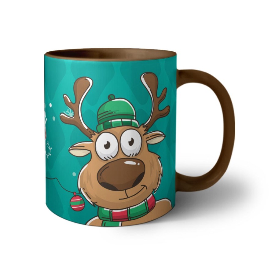 Tazza merry christmas con renna divertente Natale