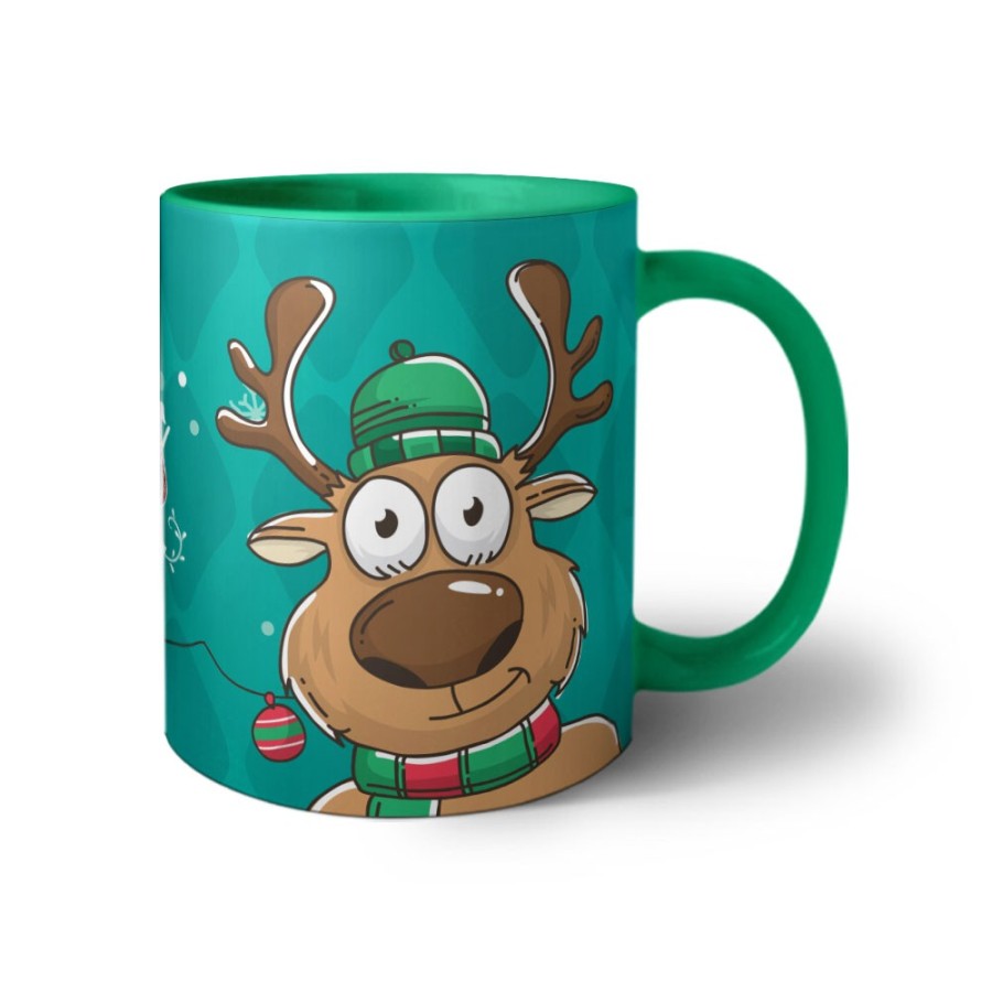 Tazza merry christmas con renna divertente Natale