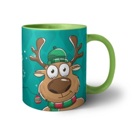 Tazza merry christmas con renna divertente Natale