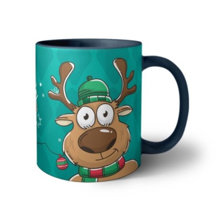 Tazza merry christmas con renna divertente Natale