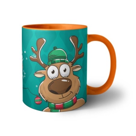 Tazza merry christmas con renna divertente Natale