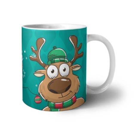 Tazza merry christmas con renna divertente Natale