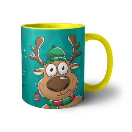 Tazza merry christmas con renna divertente Natale