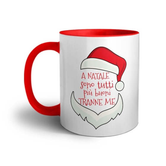 Tazza personalizzabile con nome a natale sono tutti più buoni tranne me Natale