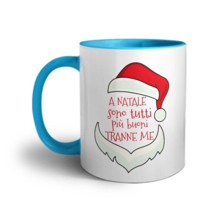 Tazza personalizzabile con nome a natale sono tutti più buoni tranne me Natale