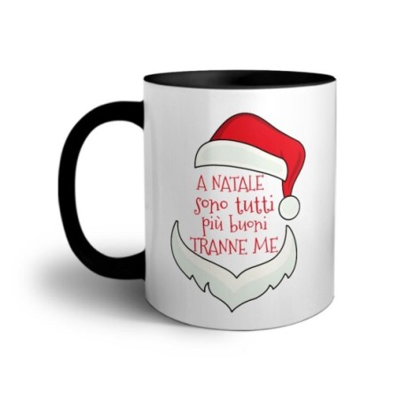 Tazza personalizzabile con nome a natale sono tutti più buoni tranne me Natale