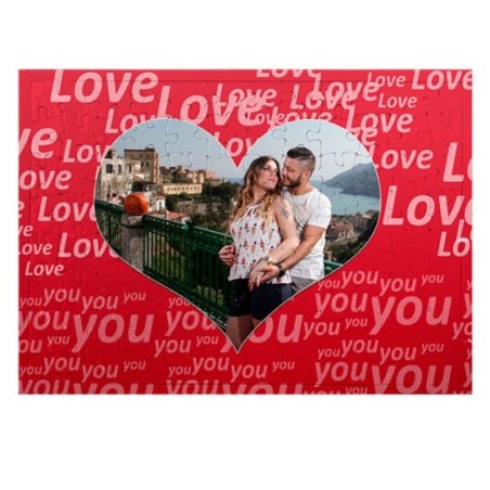 Foto puzzle personalizzato con foto texture love