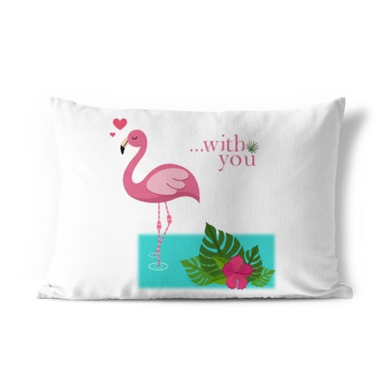 Federa personalizzabile con nome fenicottero rosa with you Love