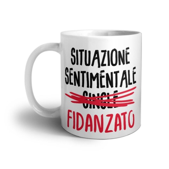 Tazza personalizzabile con nome situazione sentimentale fidanzato Love