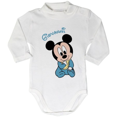 Body lupetto neonato personalizzato con nome sweet topolino
