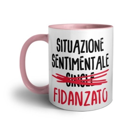 Tazza personalizzabile con nome situazione sentimentale fidanzato Love