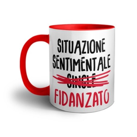 Tazza personalizzabile con nome situazione sentimentale fidanzato Love