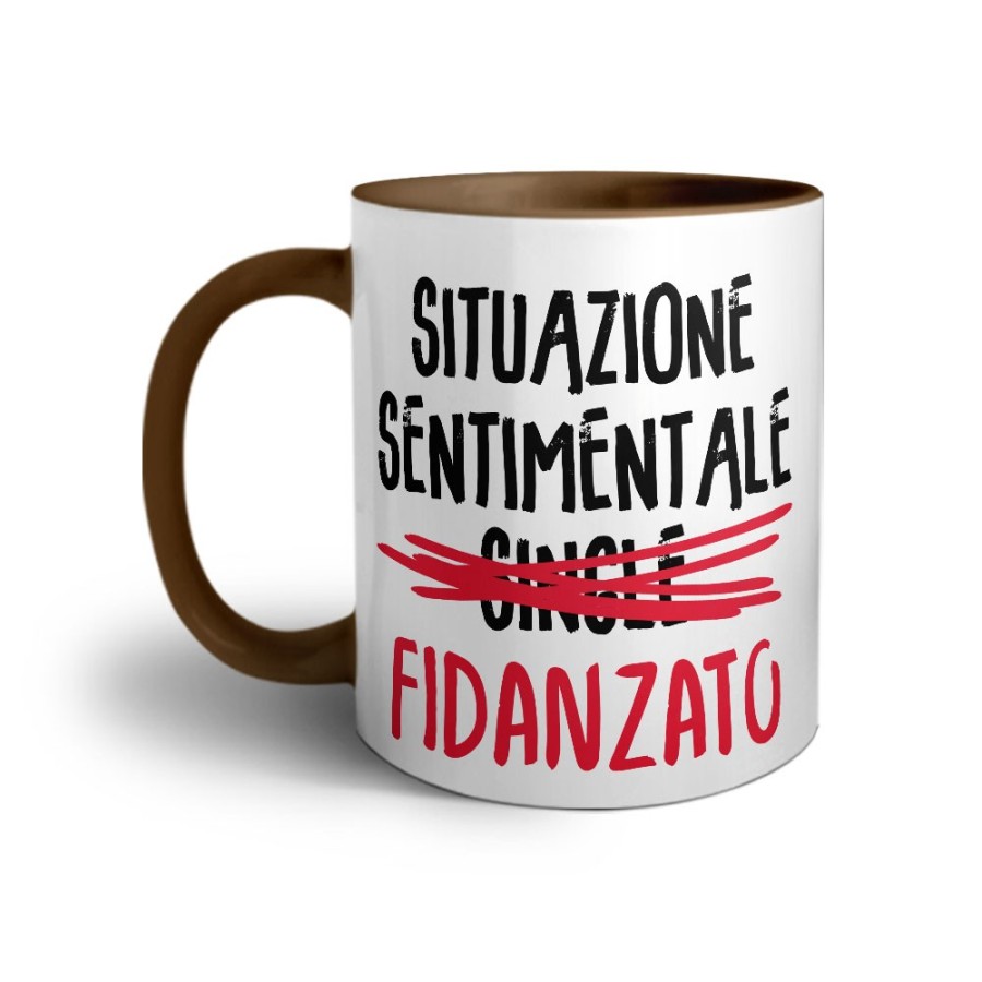 Tazza personalizzabile con nome situazione sentimentale fidanzato Love