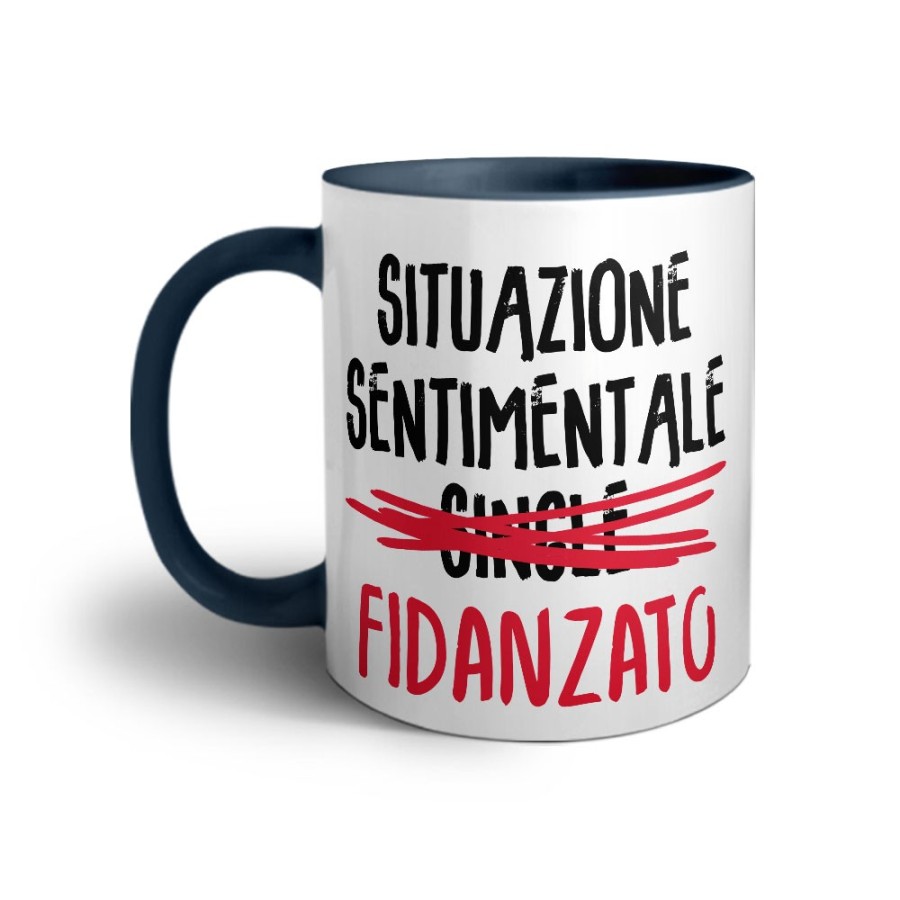 Tazza personalizzabile con nome situazione sentimentale fidanzato Love