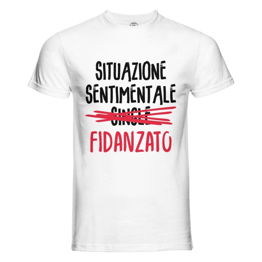 T-shirt uomo personalizzabile con nome situazione sentimentale fidanzato Love
