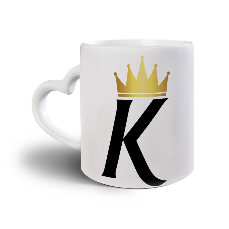 Tazza personalizzata con nome e corona k Love