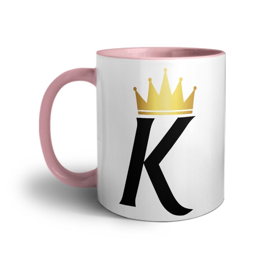 Tazza personalizzata con nome e corona k Love