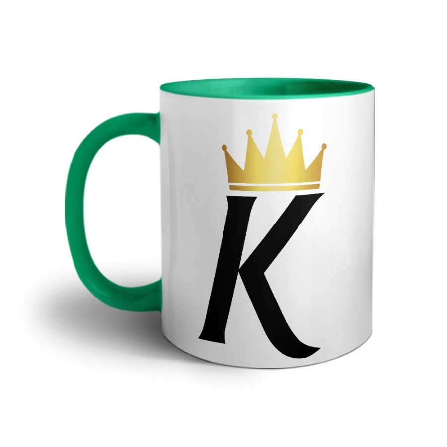 Tazza personalizzata con nome e corona k Love