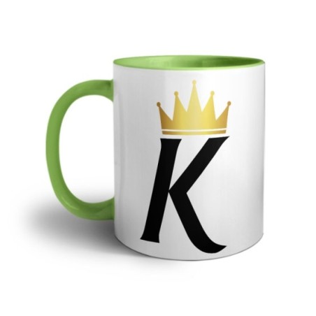 Tazza personalizzata con nome e corona k Love