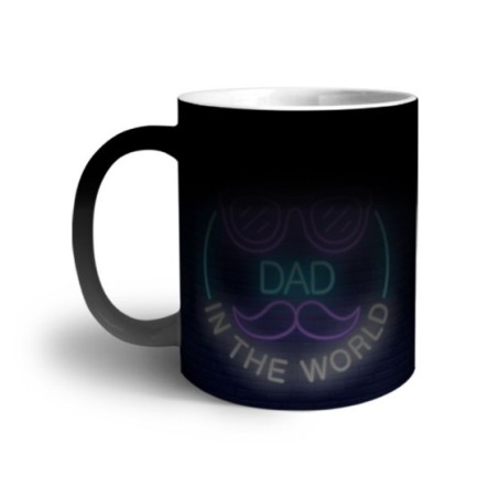 Tazza best dad in the world neon Per il papà