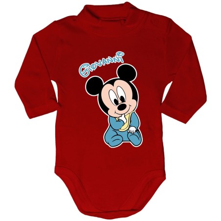 Body lupetto neonato personalizzato con nome sweet topolino Cartoon