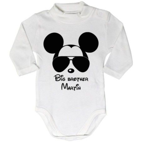 Body lupetto neonato personalizzato con nome big brother...