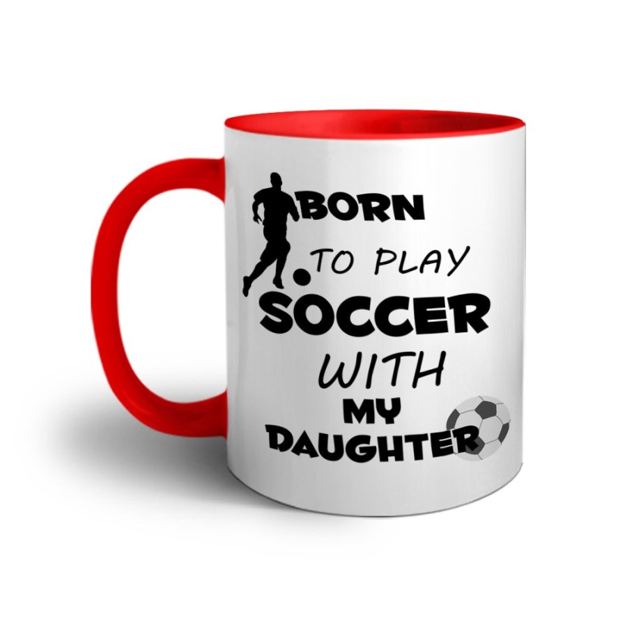 Tazza born to play soccer with my son Per il papà