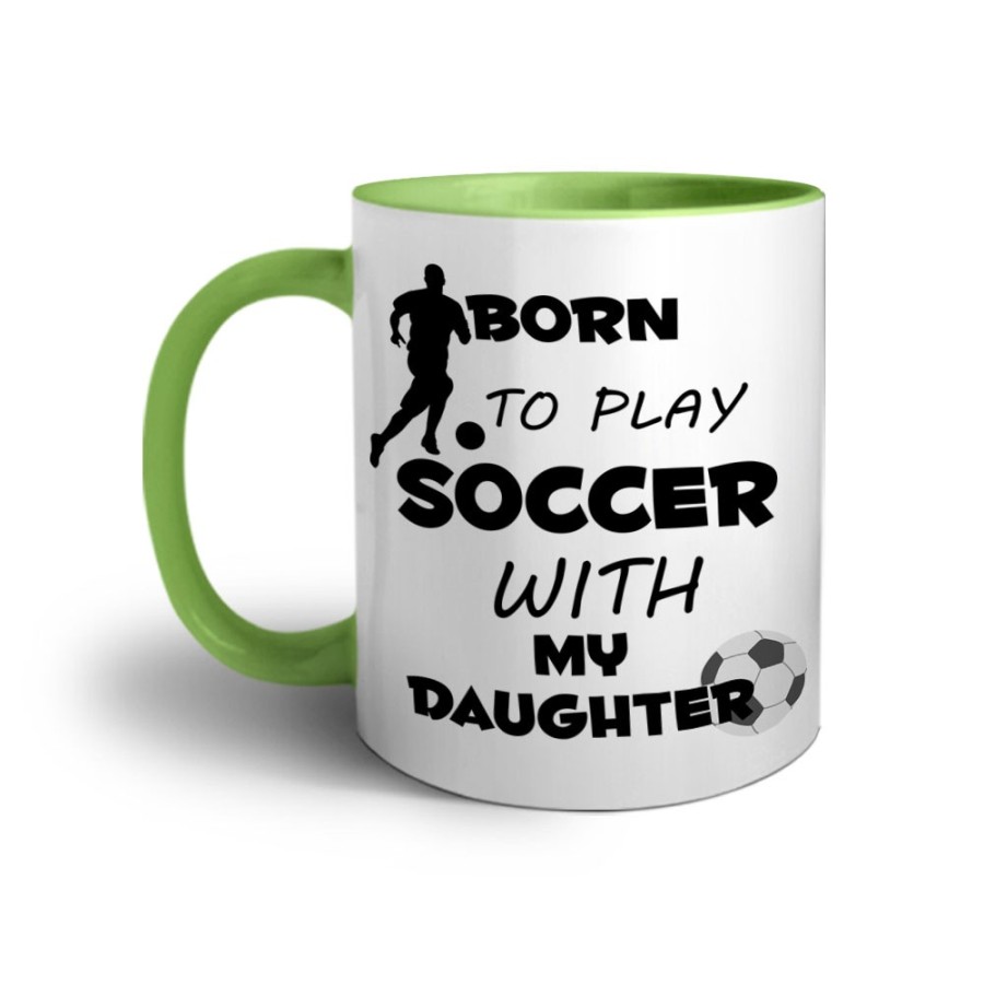Tazza born to play soccer with my son Per il papà