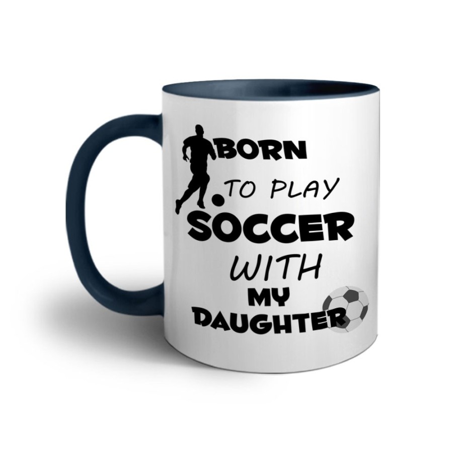 Tazza born to play soccer with my son Per il papà