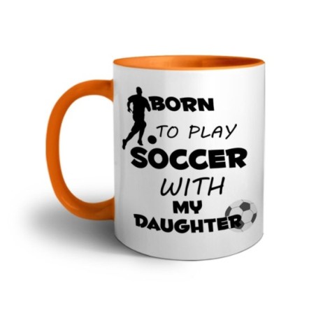Tazza born to play soccer with my son Per il papà