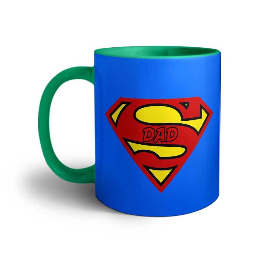 Tazza super dad blue background Per il papà