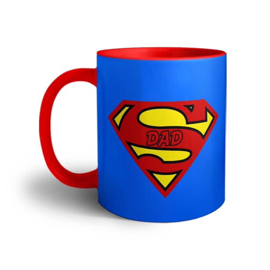 Tazza super dad blue background Per il papà