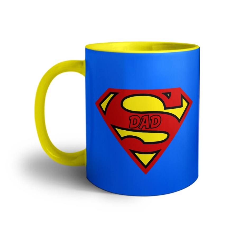 Tazza super dad blue background Per il papà