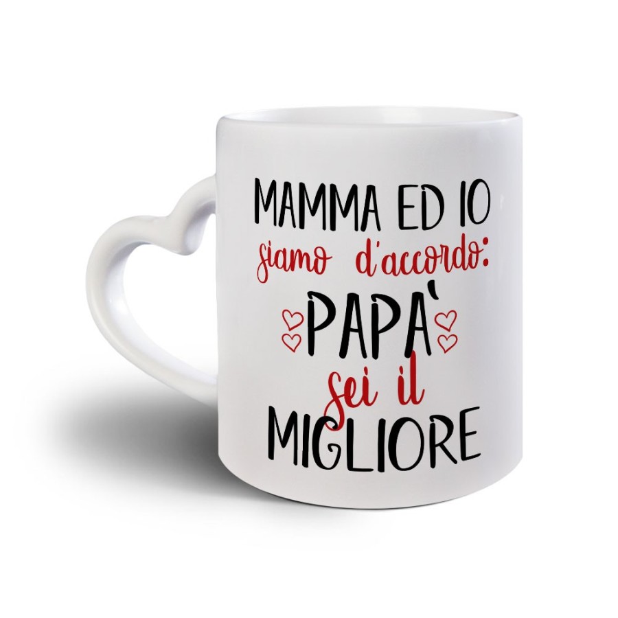 Tazza mamma ed io siamo d'accordo papà sei il migliore Per il papà