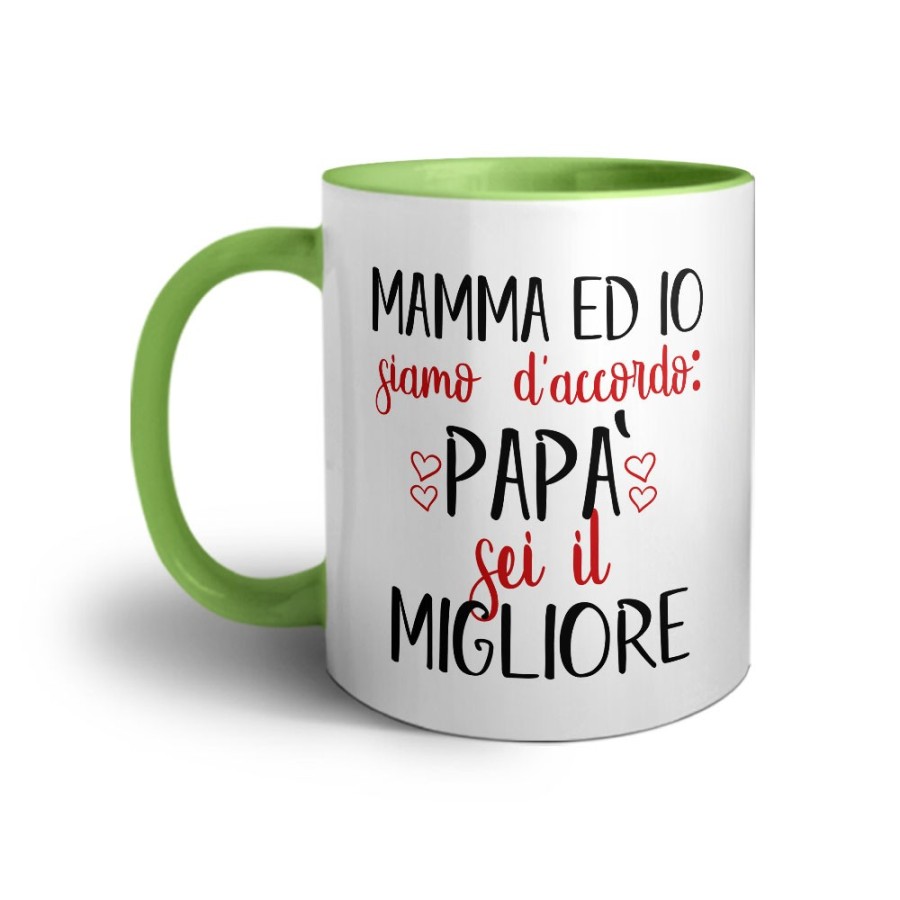 Tazza mamma ed io siamo d'accordo papà sei il migliore Per il papà